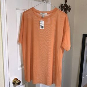 Orange mesh shirt